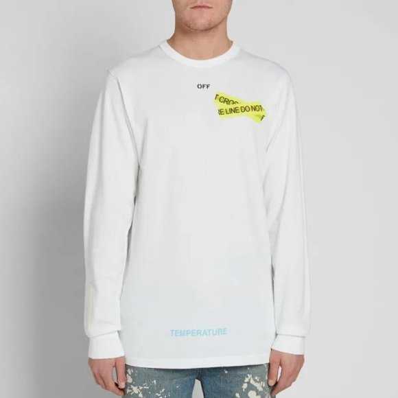 Off-White Firetape Sweatshirt White - Picture 2 of 8